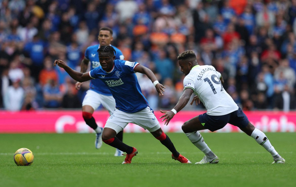 Rangers’ Matondo slammed vs Motherwell